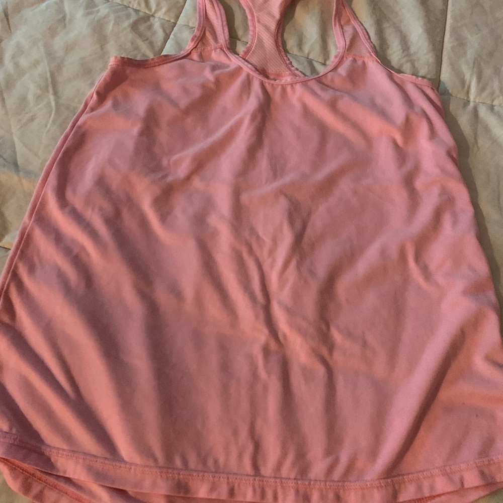Small pink racerback tank